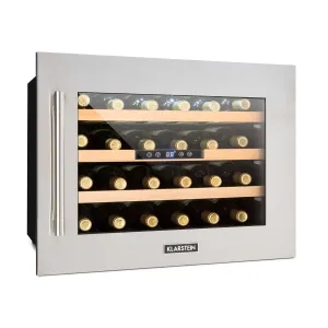 Klarstein Vinsider 24D, vgradni hladilnik za vino, 24 steklenic, nerjaveče jeklo #163782