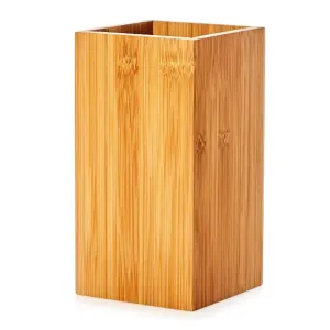 Klarstein Stojalo za kuhinjsko orodje, kvadratno, cca 12 × 23 × 12 cm (Š × V × G), bambus