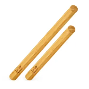 Klarstein Valjček za testo, komplet 2 kosov, 100% bambus, 30/40 × 3,3 cm (L × Ø), gladka površina, bambus