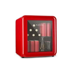 Klarstein PopLife, hladilnik za pijače, 48 l, 0 - 10 °C, retro dizajn, rdeč