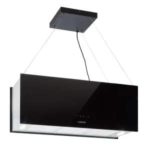 Klarstein Kronleuchter XL, stropna kuhinjska napa, 90 cm, 590 m³/h, LED, črna