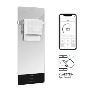 Klarstein Hot Spot Crystal Reflect Smart, infrardeč grelnik, 850 W, aplikacija, časovnik, ogledalo
