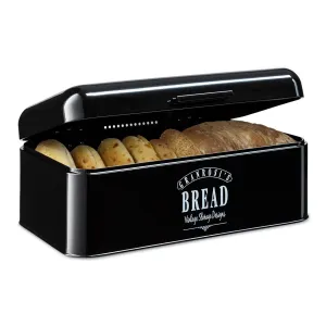 Klarstein Delaware, posoda za kruh, kovinska, 42 x 16 x 24,5 cm, pokrov na tečajih, prezračevalne odprtine #4954