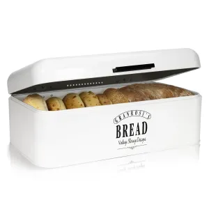 Klarstein Delaware, posoda za kruh, kovinska, 42 x 16 x 24,5 cm, pokrov na tečajih, prezračevalne odprtine #126262