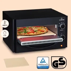 Klarstein Arezzo Pizza-Ofen herausnehmbarer Pizza-Stein Stahlgehäuse 1770 W 160 - 400 °C