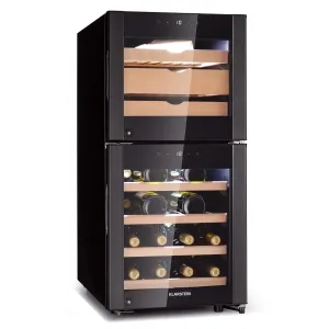 Klarstein El Dorado 89, hladilnik za vino in sir, 2 coni, zaslon na dotik, 89L, LED