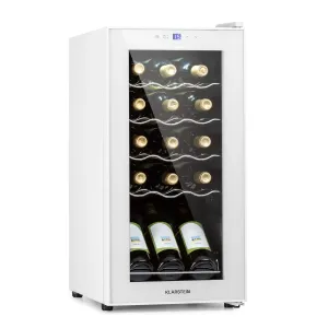Klarstein Shiraz 15 Slim Uno, hladilnik za vino, 44 l, na dotik, 135 W, 5 – 18 °C, črn