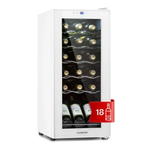 Klarstein Shiraz 18 Slim Uno, hladilnik za vino, 50 l, 18 steklenic, nadzorna plošča na dotik, 5-18 °C