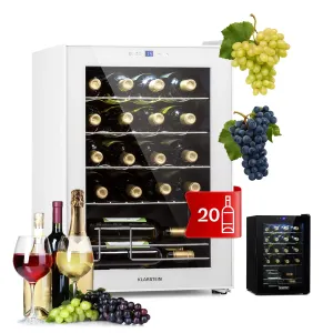 Klarstein Shiraz 20 Uno, hladilnik za vino, 53 litrov, 20 steklenic, nadzorna plošča na dotik, 5-18 °C #132199
