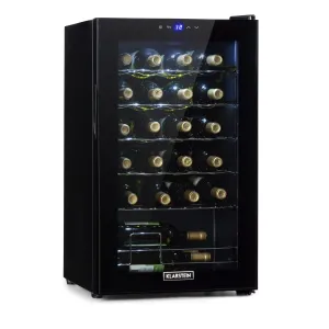 Klarstein Shiraz 24 Uno, vinska omara, 67 l, 24 steklenic, na dotik, 5 – 18 °C, črna