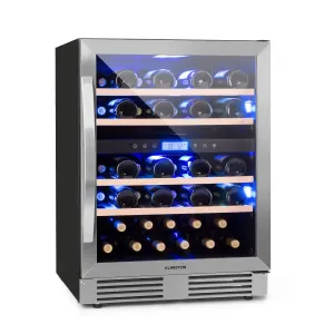 Klarstein Vinovilla Duo43 2-conski hladilnik za vino, 129 l, 43 steklenic, 3 barve, steklena vrata