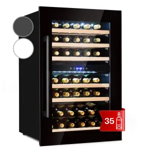 Klarstein Vinsider 35D Onyx Edition, vgradna vinska omara, razred energetske učinkovitosti G #163788