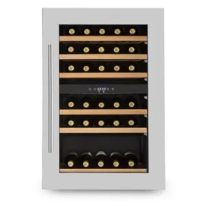 Klarstein Vinsider 35D , vgrajen hladilnik za vino, 128 litrov, 41 steklenic vina, 2 coni