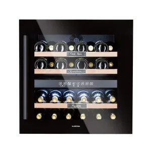 Klarstein Vinsider 36 Onyx Edition, vinska omara, 2 hladilni coni, 5-22 °C, 85 l #124181