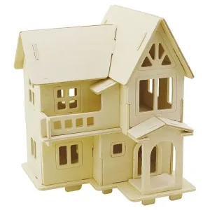 Hišica z balkonom - 3D igrača za sestavljanje (sestavljanka -)