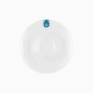 Mocca krožnik za skodelico z modrim okraskom 12,5 cm – Gaya RGB