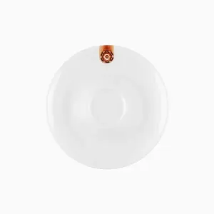 Mocca krožnik za skodelico z rjavim okraskom 12,5 cm – Gaya RGB