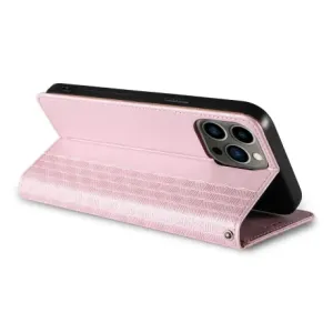 MG Magnet Strap knjižni usnjeni ovitek za iPhone 12 Pro, roza #139069