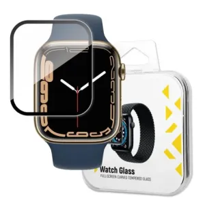 MG Watch Glass Hybrid zaščitno steklo za Apple Watch 7/8 41mm, črna