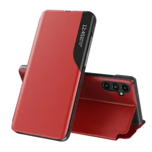 MG Eco Leather View knjižni ovitek za Samsung Galaxy A14, rdeča