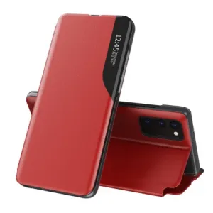 MG Eco Leather View knjižni ovitek za Samsung Galaxy A72, rdeča