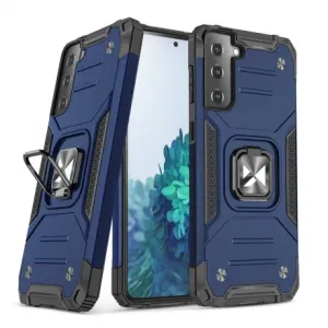 MG Ring Armor plastika ovitek za Samsung Galaxy S21 Plus 5G, modro