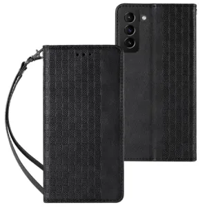 MG Magnet Strap knjižni usnjeni ovitek za Samsung Galaxy S22 Plus, črna #139115