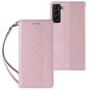 MG Magnet Strap knjižni usnjeni ovitek za Samsung Galaxy S22 Plus, roza #139117