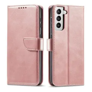 MG Magnet knjižni usnjeni ovitek za Samsung Galaxy S22 Ultra, roza