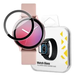 MG Watch Glass Hybrid zaščitno steklo za Samsung Galaxy Watch Active 2 44 mm, črna