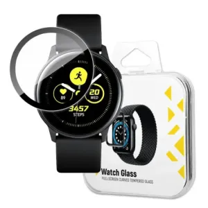 MG Watch Glass Hybrid zaščitno steklo za Samsung Galaxy Watch Active, črna