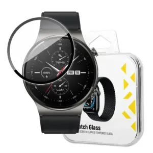 MG Watch Glass Hybrid zaščitno steklo za Huawei Watch GT 2 46 mm, črna