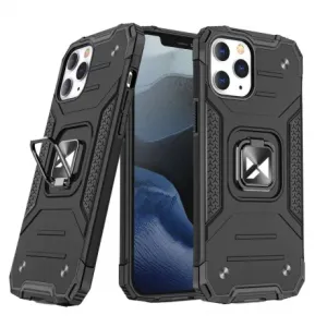 MG Ring Armor plastika ovitek za iPhone 12 Pro Max, črna