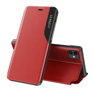 MG Eco Leather View knjižni ovitek za iPhone 13 mini, rdeča #140018