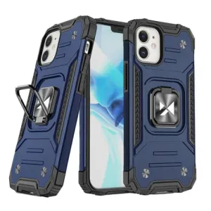 MG Ring Armor plastika ovitek za iPhone 14, modro