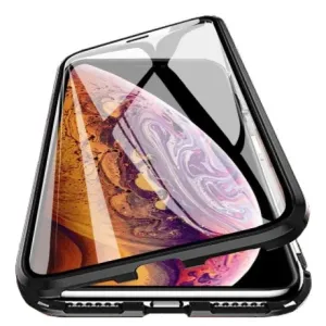 MG Magnetic Full Body Glass magnetno ovitek za iPhone 15 Pro Max, črna