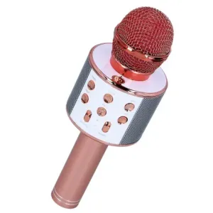 MG Bluetooth Karaoke mikrofon z zvočnikom, roza zlata #145763