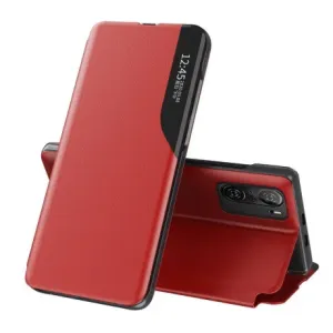 MG Eco Leather View knjižni ovitek za Xiaomi Redmi K40 / Poco F3, rdeča #139986
