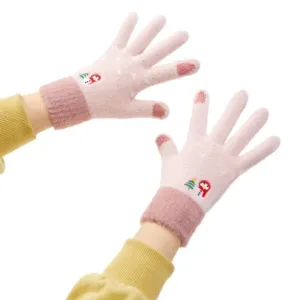 MG Snowman rokavice  za zaslone na dotik, roza