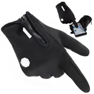 MG Sport Waterproof rokavice  za zaslone na dotik, črna #120581