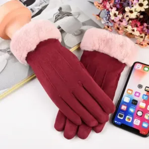 MG zimske rokavice za nadzor zaslona za dotik, rdeč