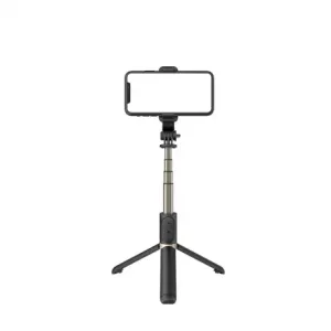 MG Selfie stick s stojalom in bluetooth daljinskim upravljalnikom, črna #146215