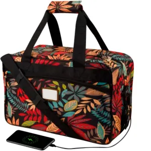 MG Travel Bag torba z vgrajenim USB kablom 20L, orange leaves