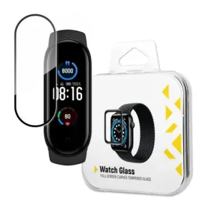 MG Watch Glass Hybrid zaščitno steklo za Xiaomi Mi Band 5, črna