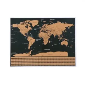 MG World Map zemljevid sveta, praskanka z zastavami in dodatki 2 x 59 cm #140597