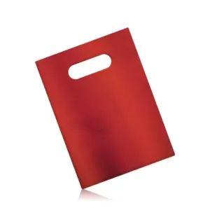 Mat darilna škatlica iz celofana, temno rdeče barve