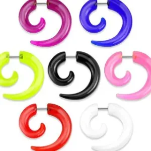 Imitacija razširjevalnika za uho v obliki spirale, različnih barv - Barva: Vijolična