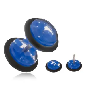 Imitacija vstavka za uho, prosojni akrilni kolesci z modrimi koščki
