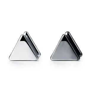 Umetni piercing iz jekla 316L – gladki trikotniki, različne barve - Barva piercinga: Srebrna