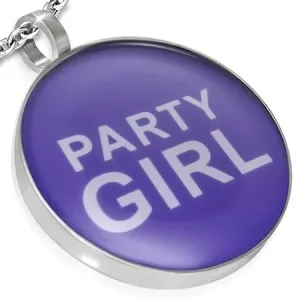 Jeklen obesek za verižico ali za ključe - PARTY GIRL